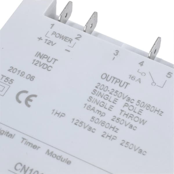 2X DC 12V Digital LCD Strøm Programmerbar Timer Tidsafbryder Relæ 16A Ampere White