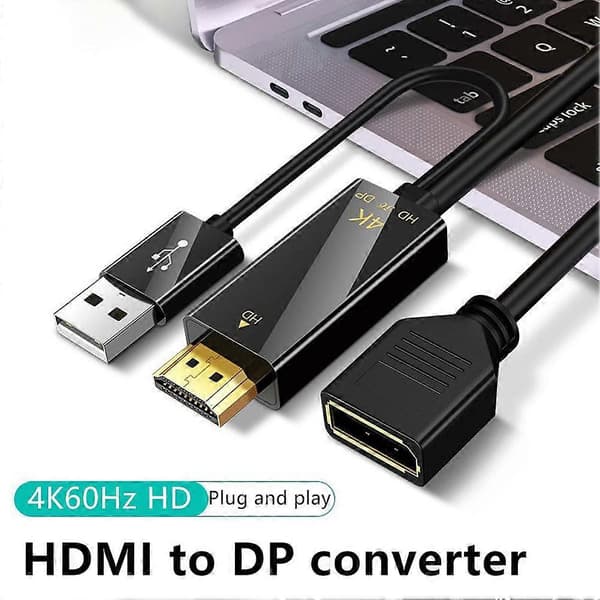 HDMI til DisplayPort-kabel 19cm/1,8m 19cm
