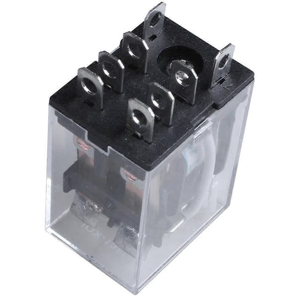 3X JQX-13F LY2 AC 24V spole 8-benet DPDT rød LED elektromagnetisk relæ Clear & black