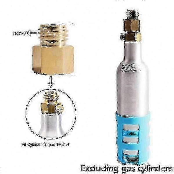 CO2-gassadapter kompatibel med Cube Soda, TR21-4 hunn til TR21-3 hann