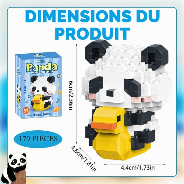 Kæmpe Panda 3D Byggeklodser