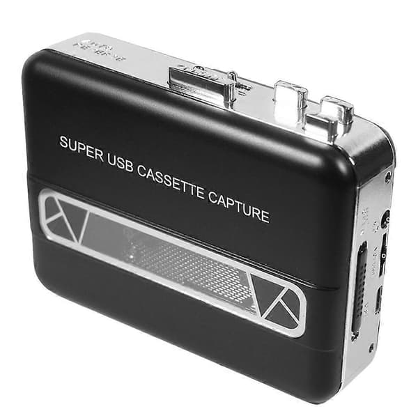 Opgrader USB-kassettebånd til pc Super USB-kassette-til-MP3-optagelse Audio Musikafspiller CD-konverter Noir