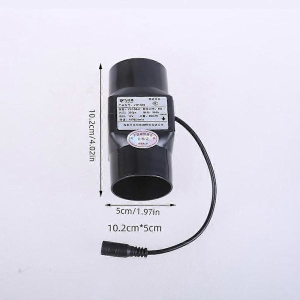 Kanalventilator 50 mm diameter badeværelse køkkenrør ventilationsventilator EU-adapter