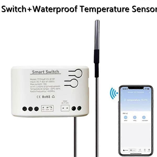 Tuya Smart Life WiFi Switch Relä DC 7-32V