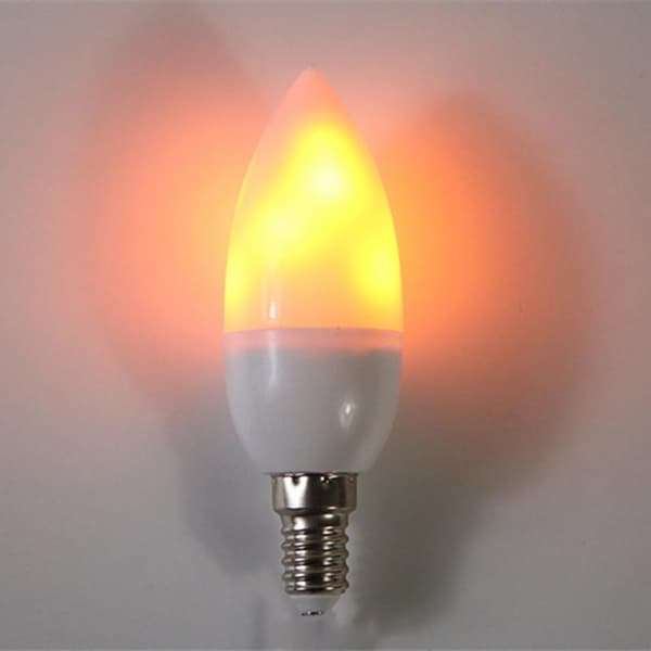 2- Hellig lysstav lampe lyspære spids boblehale simulationsflamme pære LED E27
