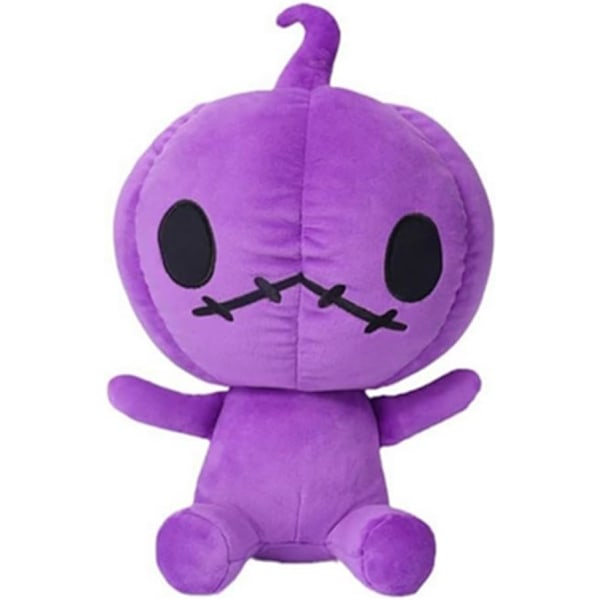 11.8in/30cm Halloween Pumpkin Stuffed Doll,Funny Spooky Pumpkin Plush Dolls for Kids，Soft Pumpkin Stuffed Throw Pillows(Purple)