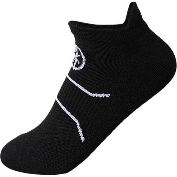 Ankelløpesokker for menn, atletiske polstrede lave E6M-sokker Sport I6S1 Black 1pair EU36-45