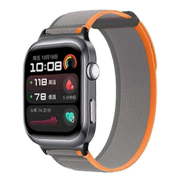 Erstatningsarmbånd til Huawei Watch D2 i blågrå med justerbar nylonrem Multicolor Orange Grey
