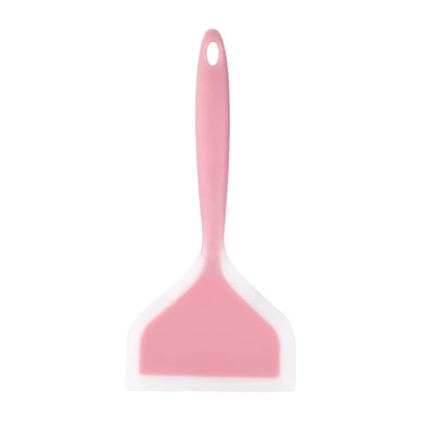 Värmebeständig silikonspatel, multifunktionell stekspatel, idealisk för nonstick-pannor och professionella kockar Pink