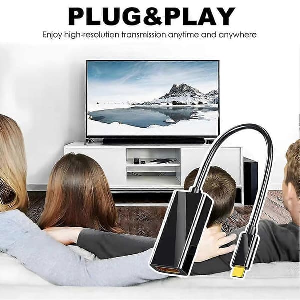 Type C hann til HDMI-kompatibel hunn kabel HD 4K kabeladapter