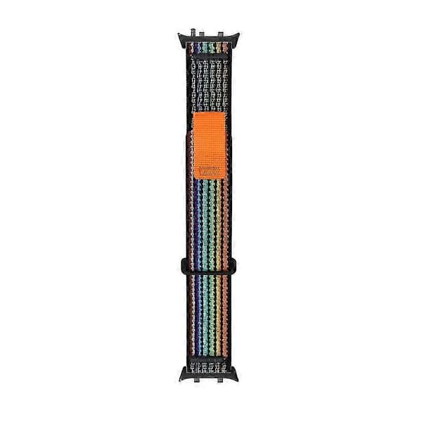Erstatningsarmbånd til Huawei Watch D2 i blågrå med justerbar nylonrem Multicolor Black Rainbow