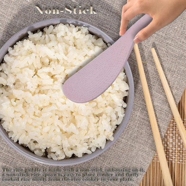 3 kpl riisimela, tarttumaton riisilusikka riisilastalla, korkealuokkainen riisikeitin riisikauha tarjoilulusikkaa kotikeittiön työkaluihin (vaaleanpunainen, vihreä, sininen)