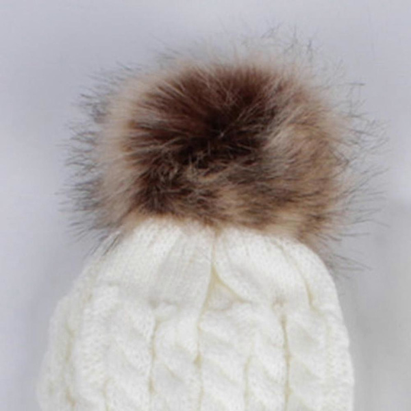 Luer for gutter og jenter, strikket lue White
