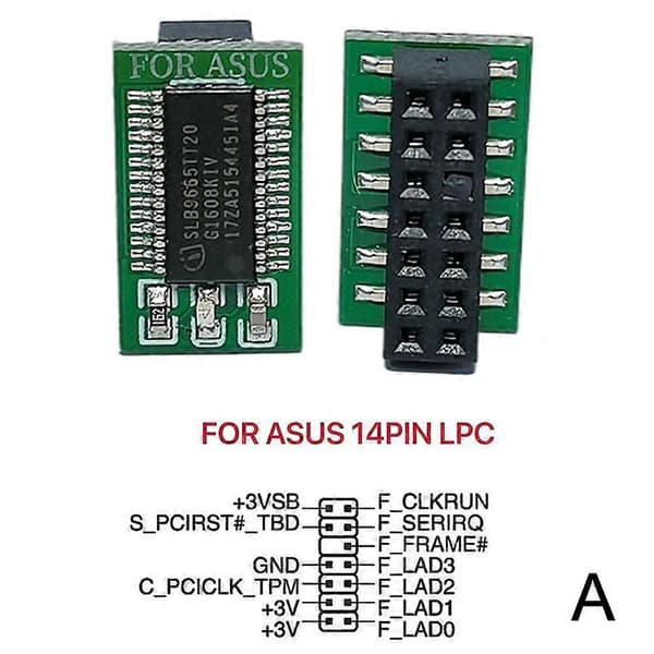 TPM 2.0 -salausmoduulin etäkortti Windows TPM2.0 -päivitys Y6S0UK For GIGBYTEA 12Pin LPC One-size