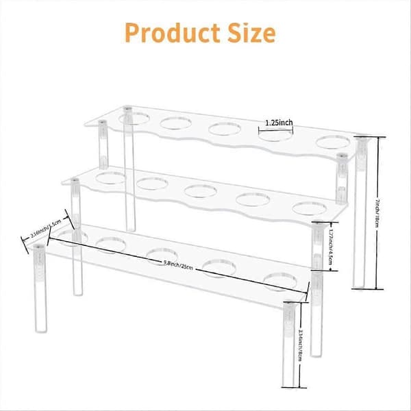 15 hullers isvaffelholder akryl 3-lags snackholder display