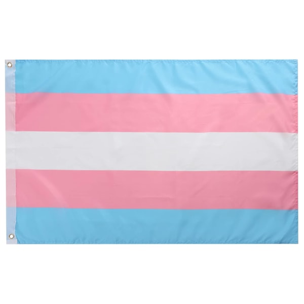 Transgenderflagga – Häng på en stång, använd som banderoll/väggdekoration – 90x150cm