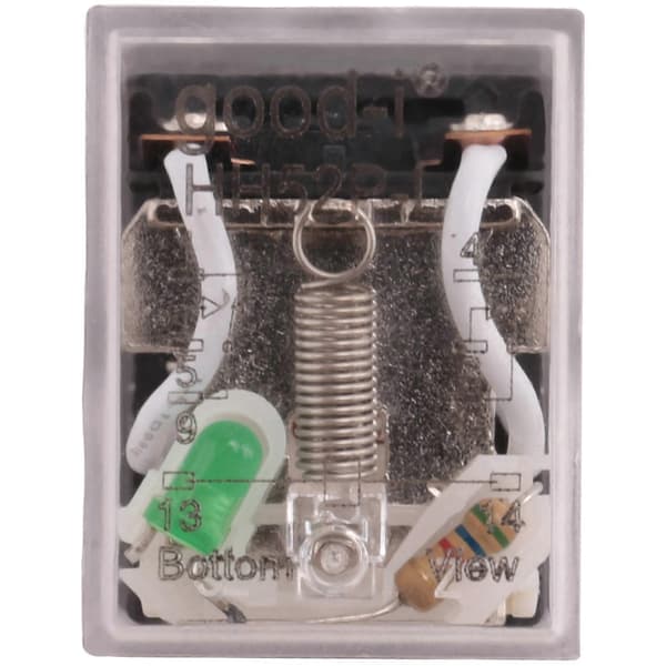 2X HH52P DC 24V Spole DPDT 8 Ben Elektromagnetisk Strømrelæ med DYF08A Base, Sort+ Klar Blå Black & clear blue
