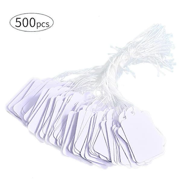 Kraftpapper Presentetiketter Multifunktionella Rektangulära Presentetiketter för DIY-hantverk White 25 * 15mm