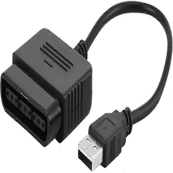 PS3 Konverter, 2 PS2 Controller til USB Adapter Konverter, Giver dig mulighed for at bruge PS2 Controllere med PlayStation Adapter Konverter Kabel til...