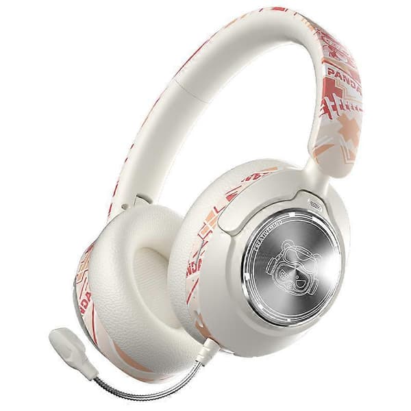 Bluetooth-hörlurar med mikrofon, trådlösa over-ear-hörlurar i graffitistil, trådlöst gamingheadset White