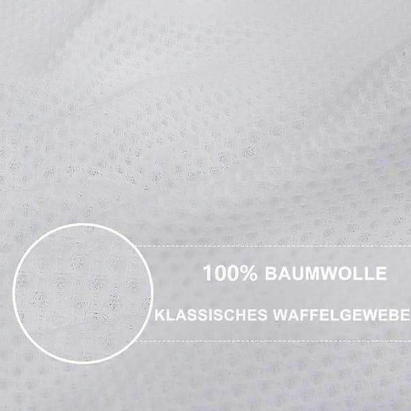 Sæt med 6 bløde og absorberende køkkenhåndklæder, holdbare rengøringsklude til hverdagsbrug White 34*34cm