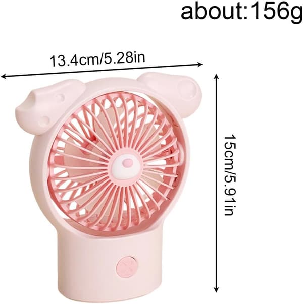 Universal bærbar ventilator - tre blæserhastigheder, genopladelig, med silikonehåndledsrem