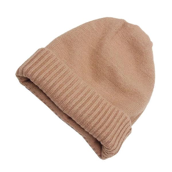 Kamel Stickad Mössa Varm Ullmössa Stickad Mössa Skull Cap Beanie Mössa Skull Mössa Vinter M