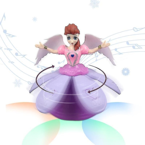 Barns Dansande Prinsessan Lätt Musik Elektrisk Universal Roterande Ljus Bländande Dans Roterande Till
