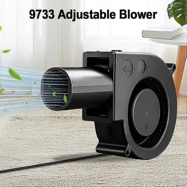 Radialvifte, 12V/220V, med hastighetskontroll, egnet for husholdningsapparater, utskifting av ventilasjonssystemer, griller og peiser.