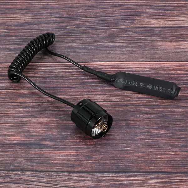 Fjärrströmbrytare med tryckknapp för kabel black