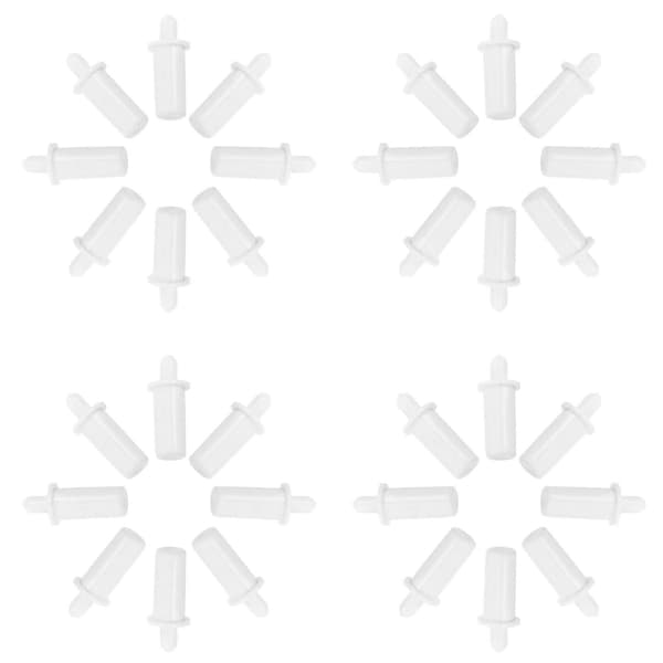 Fjærbelastede lamellpinner Skodder Reparasjonspinner Trevinduslameller DIY Erstatning 120 stk 2.00X0.80X0.80CM White