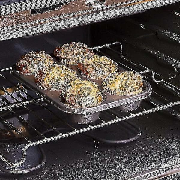 2-delt Kakeformsett i Stål med Non-Stick (6 Hulrom)