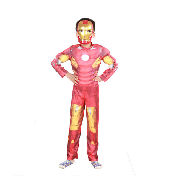 Marvel Iron Man Halloween-kostym för tonåringar - Jumpsuit med plastmask Red Iron Man + Mask M