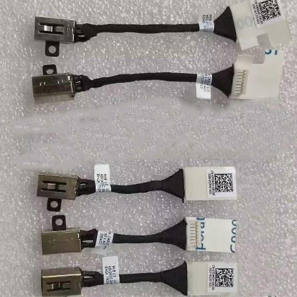 For DELL Latitude 3510 bærbar ladeflekskabel 0N8R4T DC strømkontaktkabel B Noir