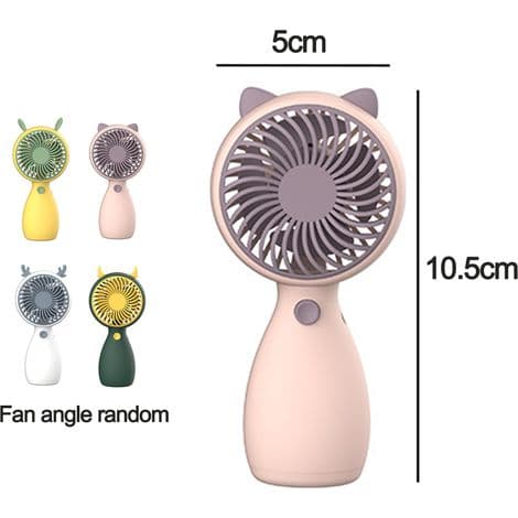 Bærbar ventilator, lille bærbar ventilator, genopladelig USB bærbar ventilator