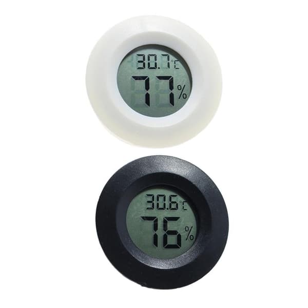 2-pak Mini Hygrometer Termometer Digital LCD-skærm Til Drivhus Børneværelse Reptil Inkubator