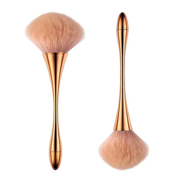 2 stk. store mineralpudderbørster, bløde, fluffy makeupbørster til foundation, blush og highlighter, professionelt makeupbørstesæt til blending, polering