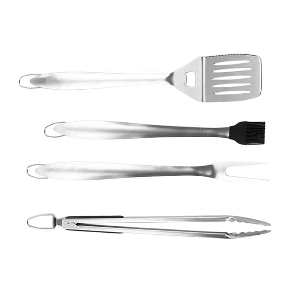 Grillsæt i rustfrit stål, robust, tykt, rustfrit, med ophængskrog, ideelt til bærbare griller og campingfester.