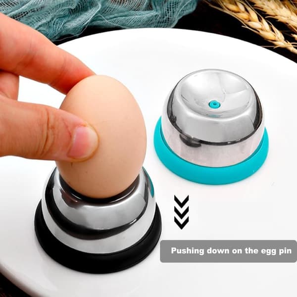 Egg Pricker for Hard Boiled Eggs - Stainless Steel Needle with Safety Lock - Prevents Cracking, Easy Peeling - Egg Piercer for Cooking, Boiling