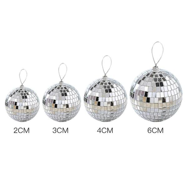 6/12 stk. Mini Diskokugle Festdekorationer Sølv Mini Plast Ornament Små Diskokugler Sølv 6CM