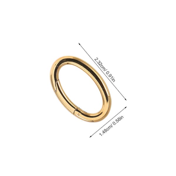Gyllene fjäderspänne oval karbinhake för DIY 2 st smyckeskopplingar