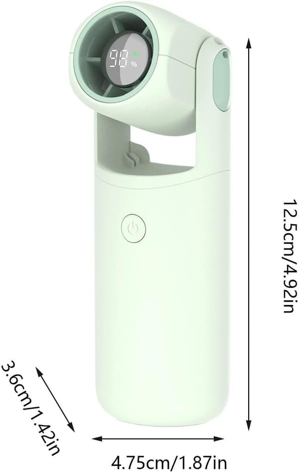 5-trins genopladelig bærbar personlig ventilator