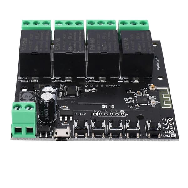 3X 4CH Tuya Switch WiFi Switch Modul Trådløst Relæ Smart Life APP Fjernbetjening Smart Timer til Smart Home Switch Black