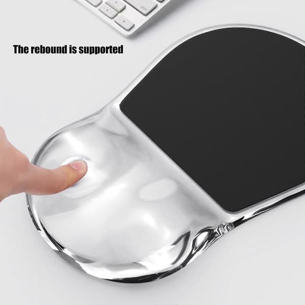 Kontormusematte med håndleddsstøtte Ergonomisk Gaming Skrivebordsmusematte Håndleddsstøtte for PC Bærbar datamaskin Black