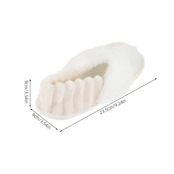 Mjuka fleece-träskofoder för vintervärme med 4 par inkluderade White 23.50X9.00X9.00CM
