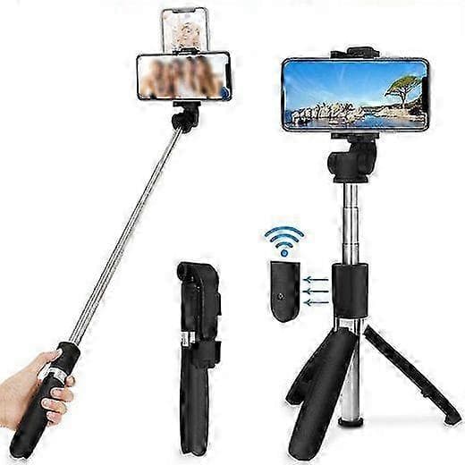 Bluetooth Selfie Stick Tripod Udtrækkelig Stang Smartphoneholder