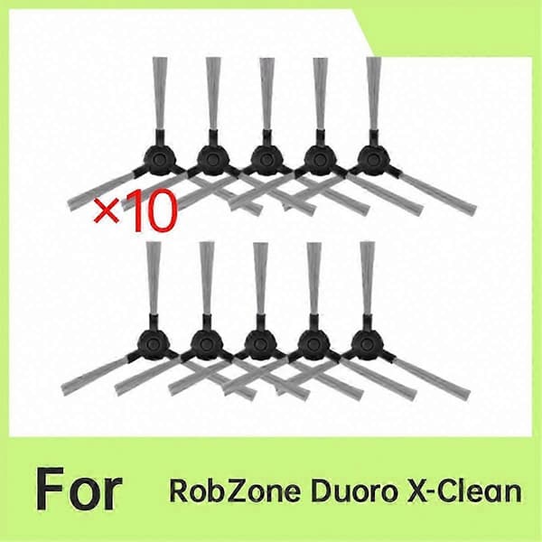 10 stk sidebørsterstatning for RobZone Duoro X-Clean feietilbehør