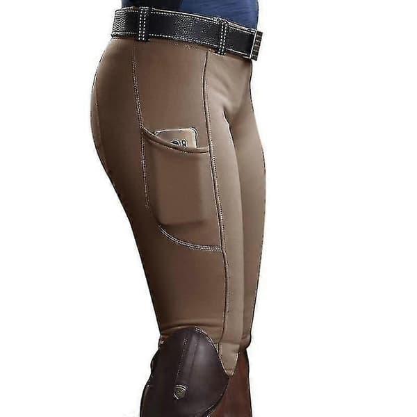 Ridbyxor för kvinnor, elastiska kompressionsleggings med hög midja blue XXL