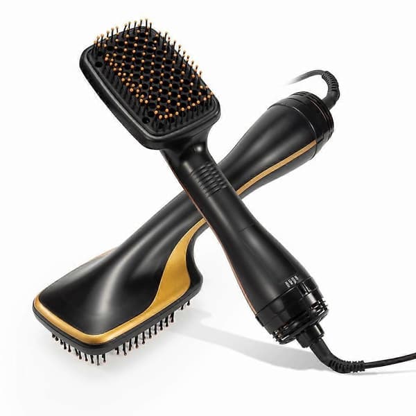 Padlebørste hårføner, ett-trinns rask tørking, flokeforebygging, luftstyler styling Yellow