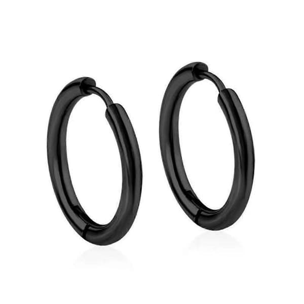 Øreringe i rustfrit stål uden huller til mænd og kvinders personlighed sorte punkøreringe black Pointed ear buckle